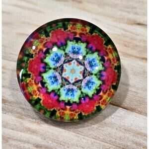 Snap Jewelry Bright Colors Kaleidoscope Button Fits Ginger Noosa Accessories